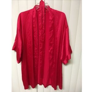 Victoria's Secret Red Satin Robe Womens XS/S